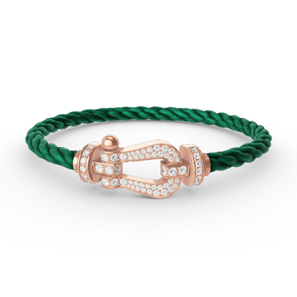 [⭐Lioran]FORCE LARGE HORSESHOE FULL DIAMOND BRACELET ROSE GOLD