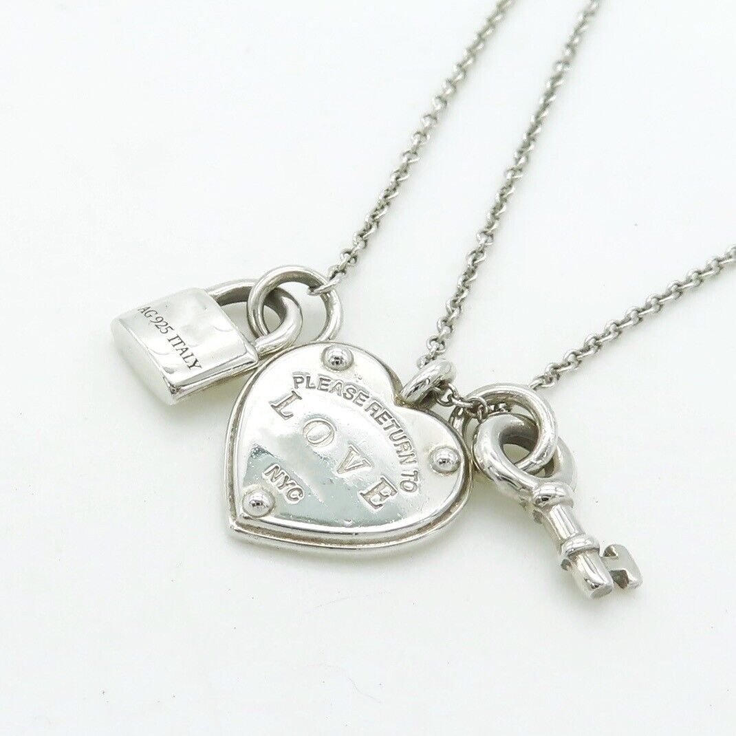 [Lioran]LOVE HEART TAG KEY NECKLACE