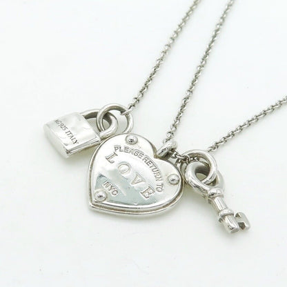 [Lioran]LOVE HEART TAG KEY NECKLACE