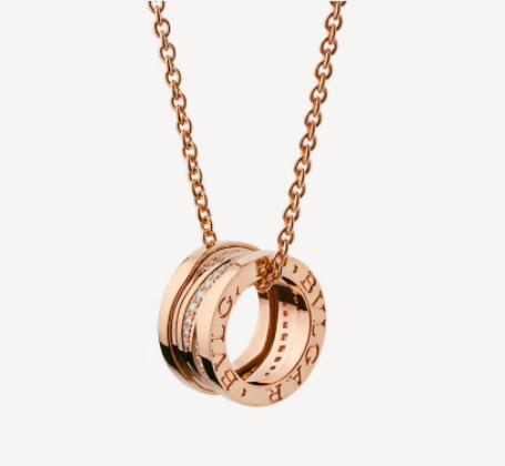 [⭐Lioran]ZERO 1 PINK GOLD DIAMOND NECKLACE