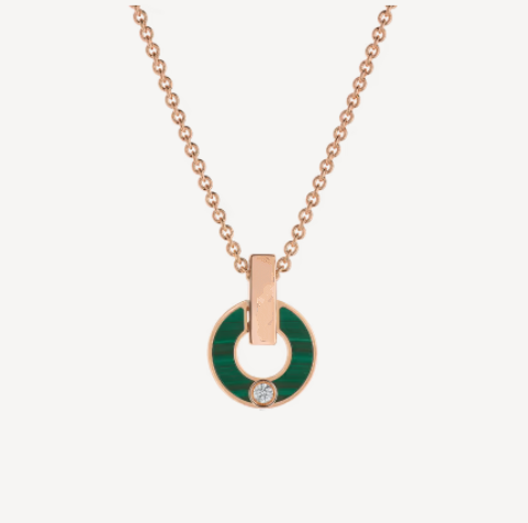 [⭐Lioran]GARI NECKLACE PINK GOLD MALACHITE
