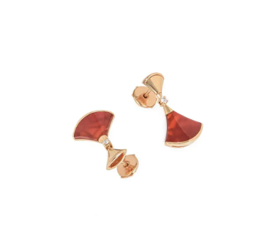 [⭐Lioran]DREAM Carnelian PINK GOLD EARRINGS