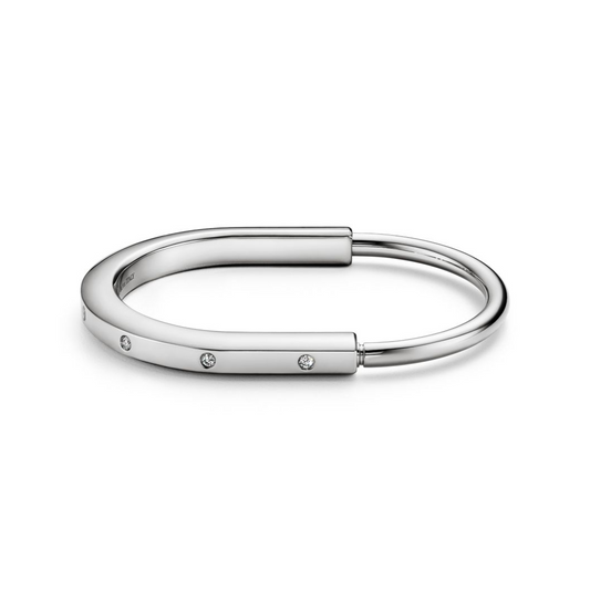[Lioran]LOCK BRACELET 8 DIAMOND