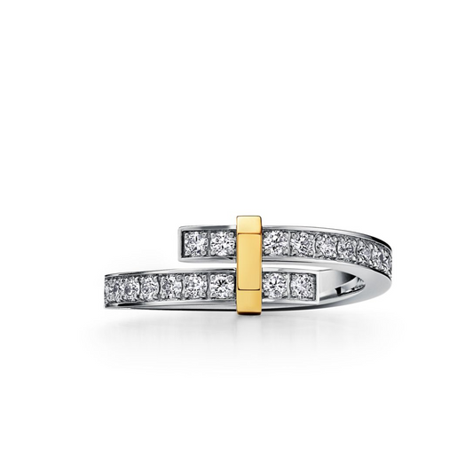 [Lioran]EDGE GOLD SILVER DIAMOND RING