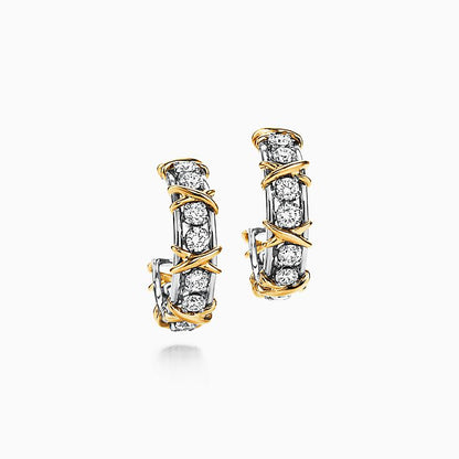 [Lioran]SCHLUMBERGER GOLD DIAMOND EARRINGS