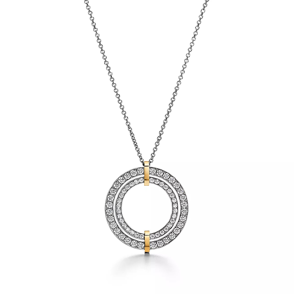 [Lioran]EDGE DIAMOND GOLD SILVER NECKLACE
