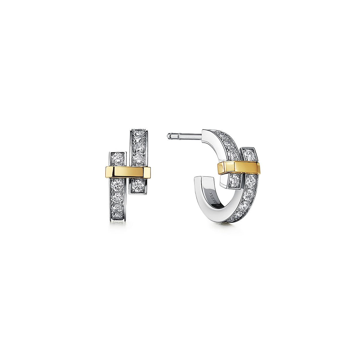 [Lioran]EDGE DIAMOND PINK GOLD EARRINGS
