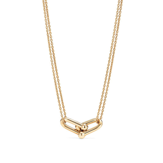 [Lioran]HARDWEAR GOLD DOUBLE LINK NECKLACE