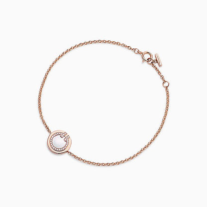 [Lioran]DIAMOND CIRCLE PINK GOLD BRACELET