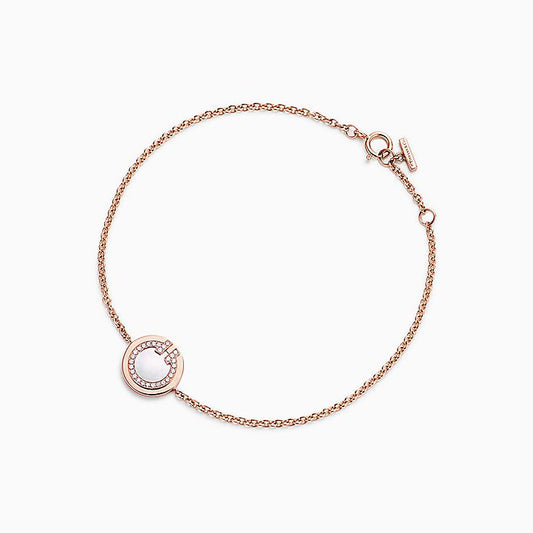 [Lioran]DIAMOND CIRCLE PINK GOLD BRACELET
