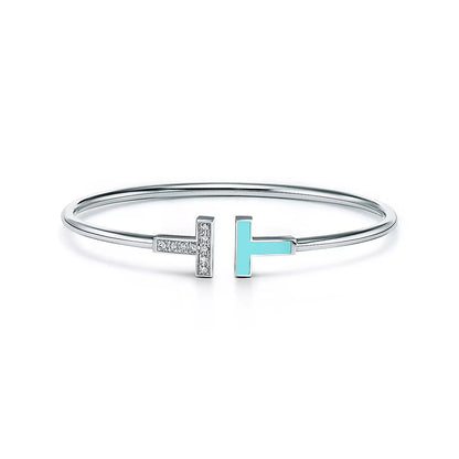 [Lioran]T BRACELET 1.8MM TURQUOISE DIAMOND SILVER