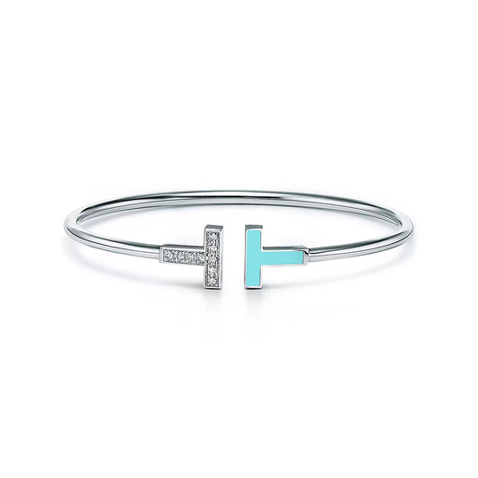 [Lioran]T BRACELET 1.8MM TURQUOISE DIAMOND PINK GOLD