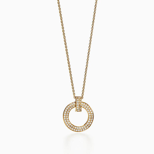 [Lioran]T WIRE PEDANT DIAMOND NECKLACE