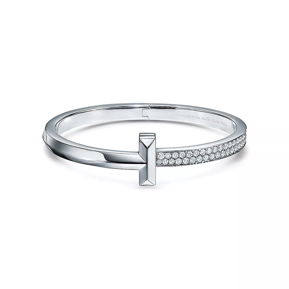 [Lioran]WIDE DIAMONDS HINGED BANGLE
