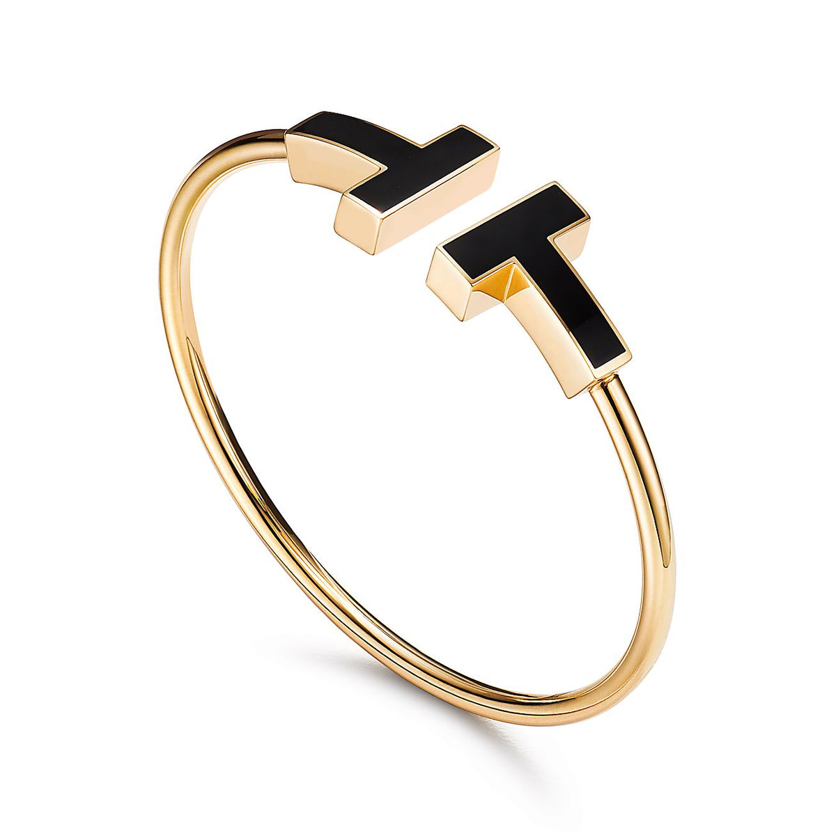 [Lioran]T WIDE ONYX OPEN BRACELET