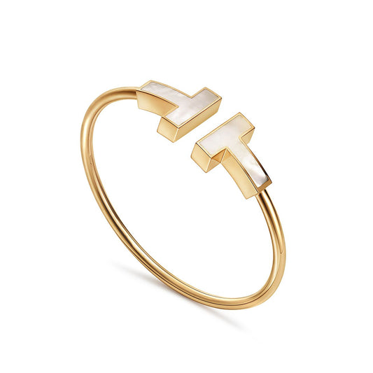 [Lioran]T WIDE MOP OPEN BRACELET