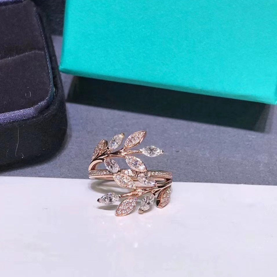 [Lioran]VICTORIA DIAMOND VINE BYPASS RING PINK GOLD