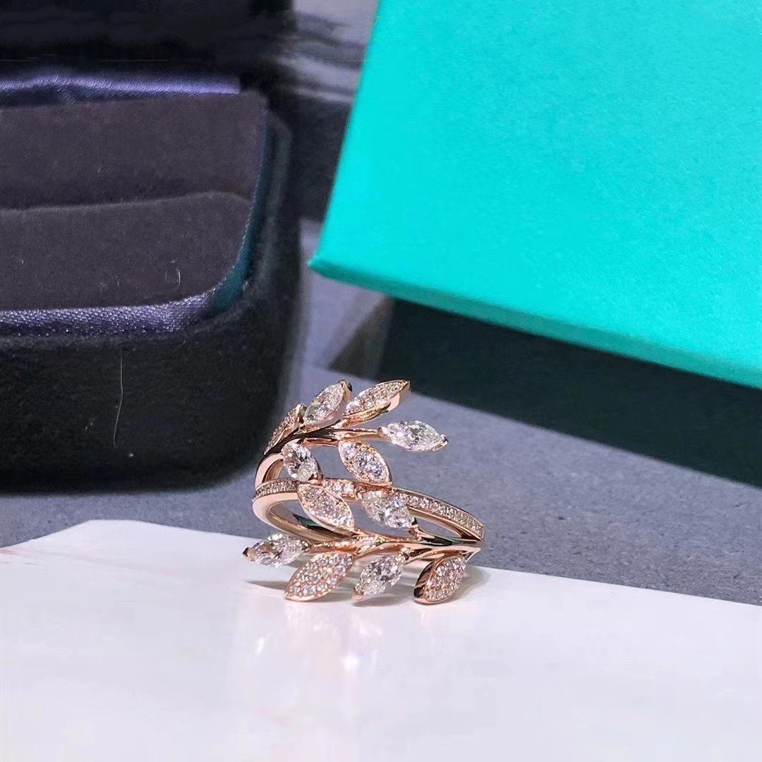[Lioran]VICTORIA DIAMOND VINE BYPASS RING PINK GOLD