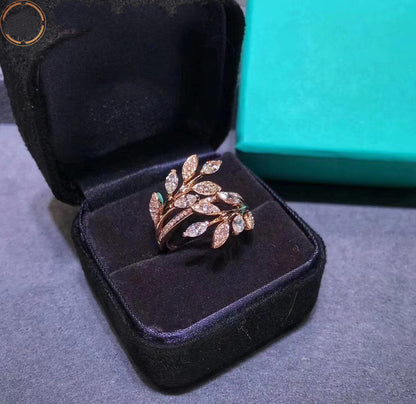 [Lioran]VICTORIA DIAMOND VINE BYPASS RING PINK GOLD