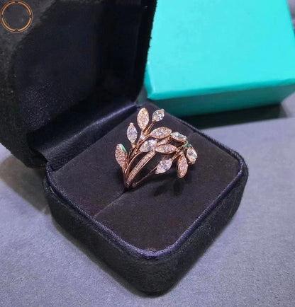 [Lioran]VICTORIA DIAMOND VINE BYPASS RING PINK GOLD