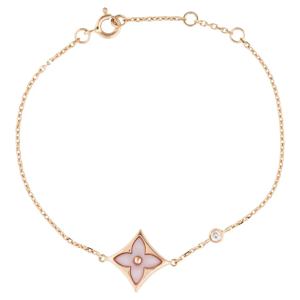 [⭐Lioran]STAR 1 DIAMOND PINK GOLD BRACELET