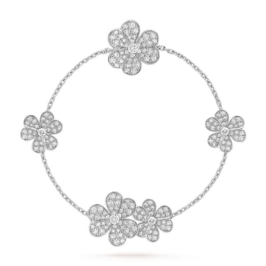 [⭐Lioran]FRIVOLE SILVER 5 FLOWERS BRACELET