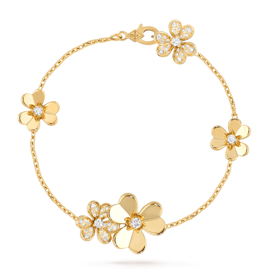 [⭐Lioran]FRIVOLE GOLD 5 FLOWERS BRACELET