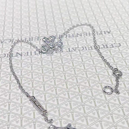 [⭐Lioran]FRIVOLE SILVER FLOWER DIAMOND BRACELET