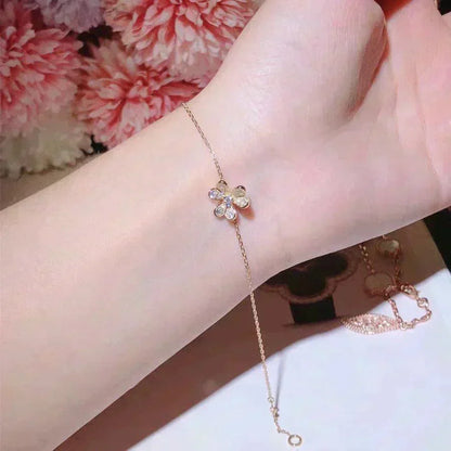[⭐Lioran]FRIVOLE GOLD FLOWER DIAMOND BRACELET