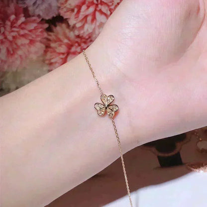 [⭐Lioran]FRIVOLE GOLD FLOWER DIAMOND BRACELET
