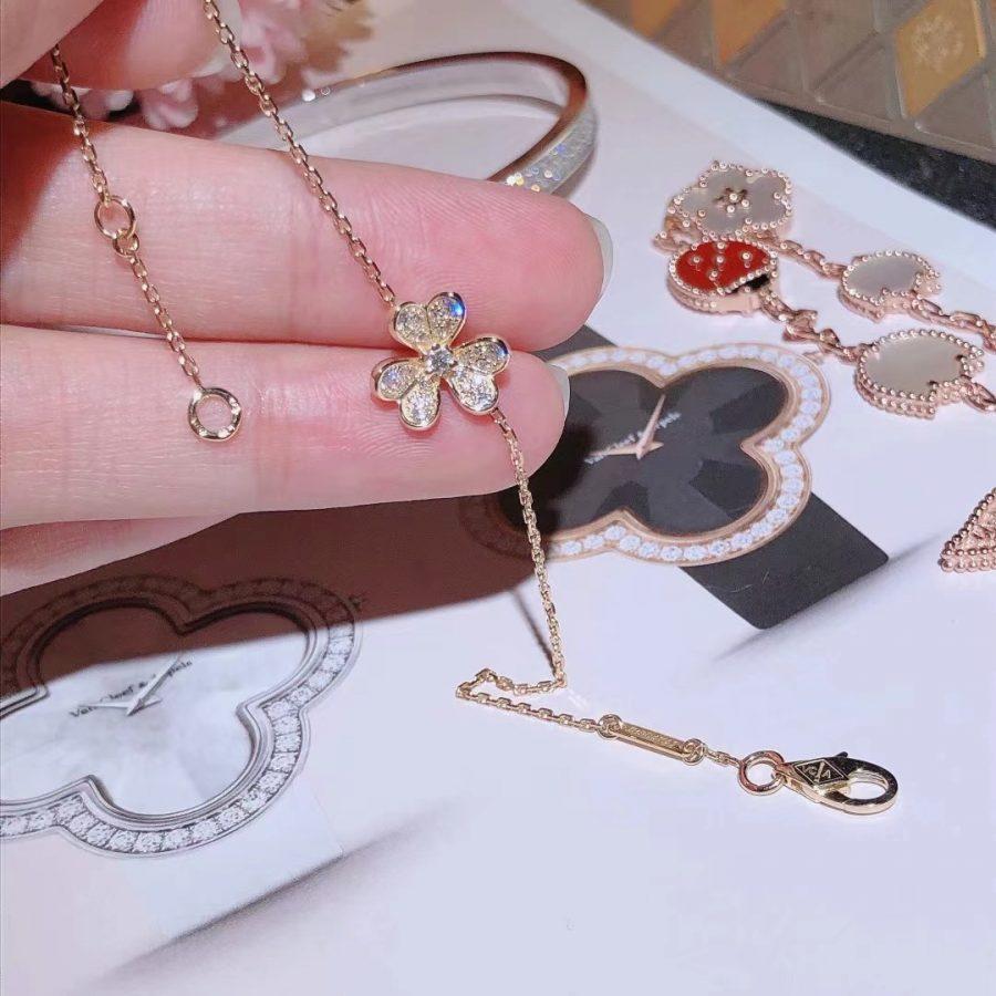 [⭐Lioran]FRIVOLE GOLD FLOWER DIAMOND BRACELET
