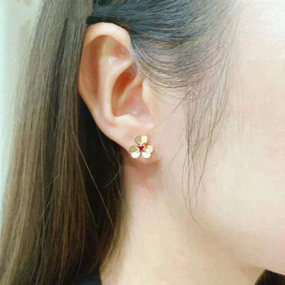 [⭐Lioran]FRIVOLE  FLOWER PINK EARRINGS