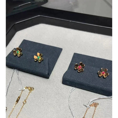 [⭐Lioran]FRIVOLE  FLOWER PINK EARRINGS