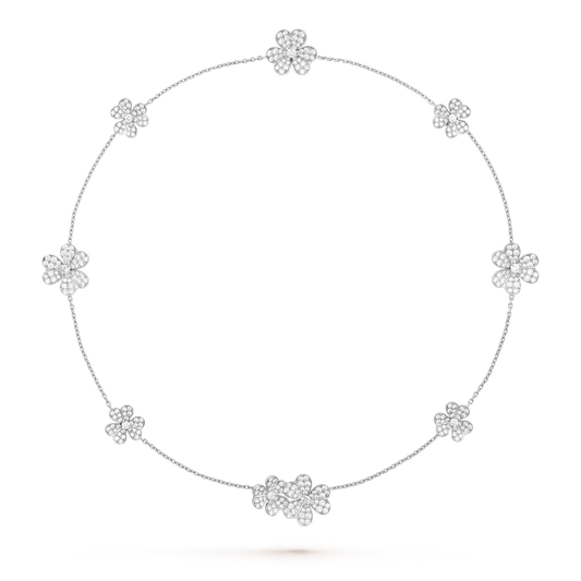 [⭐Lioran]FRIVOLE SILVER 9 FLOWERS NECKLACE