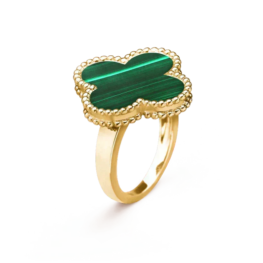 [⭐Lioran]CLOVER MALACHITE RING