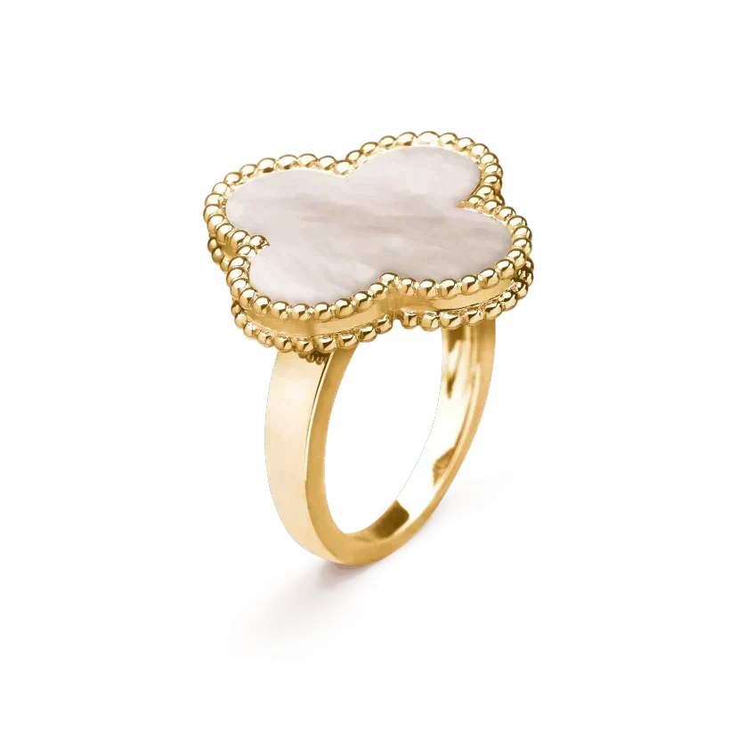 [⭐Lioran]CLOVER WHITE MOP RING