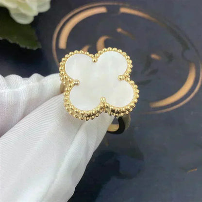 [⭐Lioran]CLOVER WHITE MOP RING
