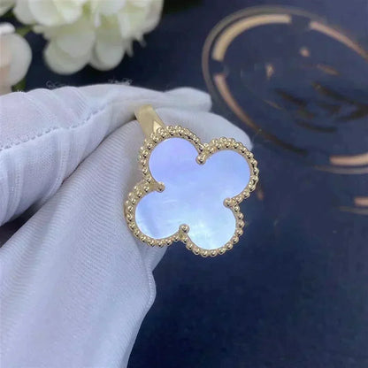 [⭐Lioran]CLOVER WHITE MOP RING