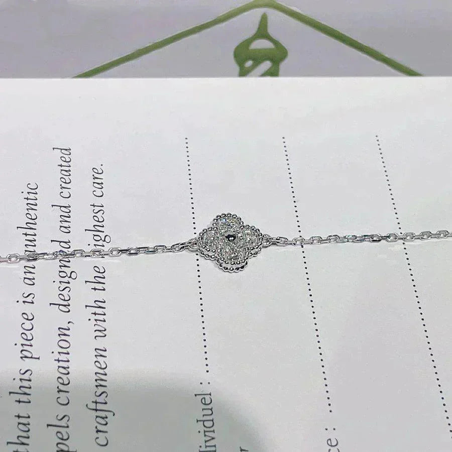 [⭐Lioran]CLOVER  SINGLE FLOWER BRACELET SILVER