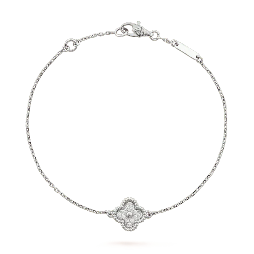 [⭐Lioran]CLOVER  SINGLE FLOWER BRACELET SILVER