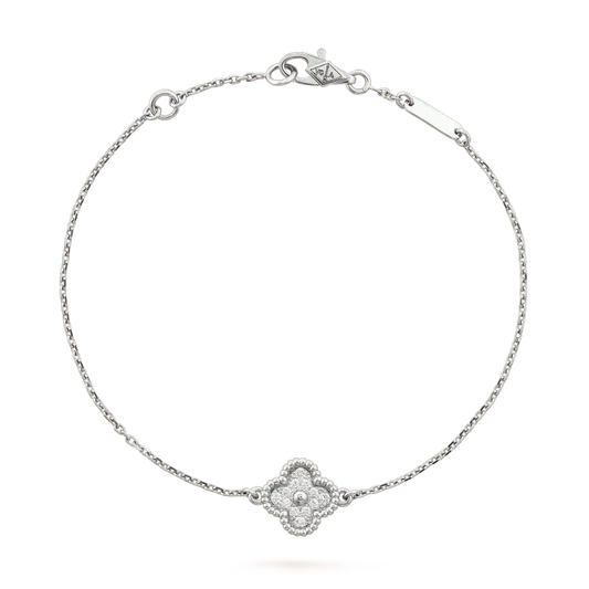 [⭐Lioran]CLOVER  SINGLE FLOWER BRACELET SILVER