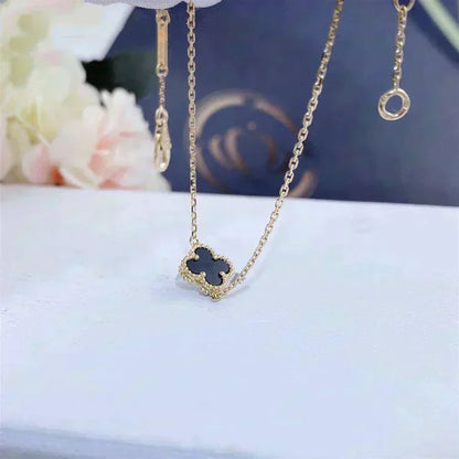 [⭐Lioran]CLOVER ONYX SINGLE FLOWER BRACELET