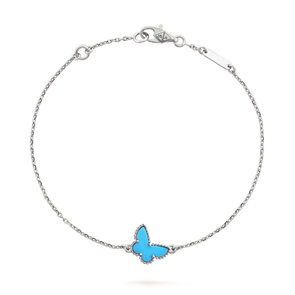 [⭐Lioran]BUTTERFLY TURQUOISE BUTTERFLY BRACELET SILVER
