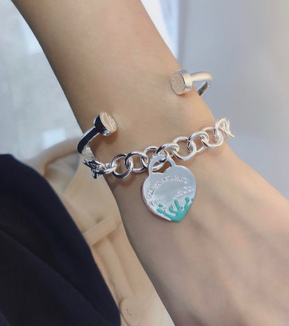 [Lioran]LOVE HEART RETURN TO TIF SILVER BRACELET
