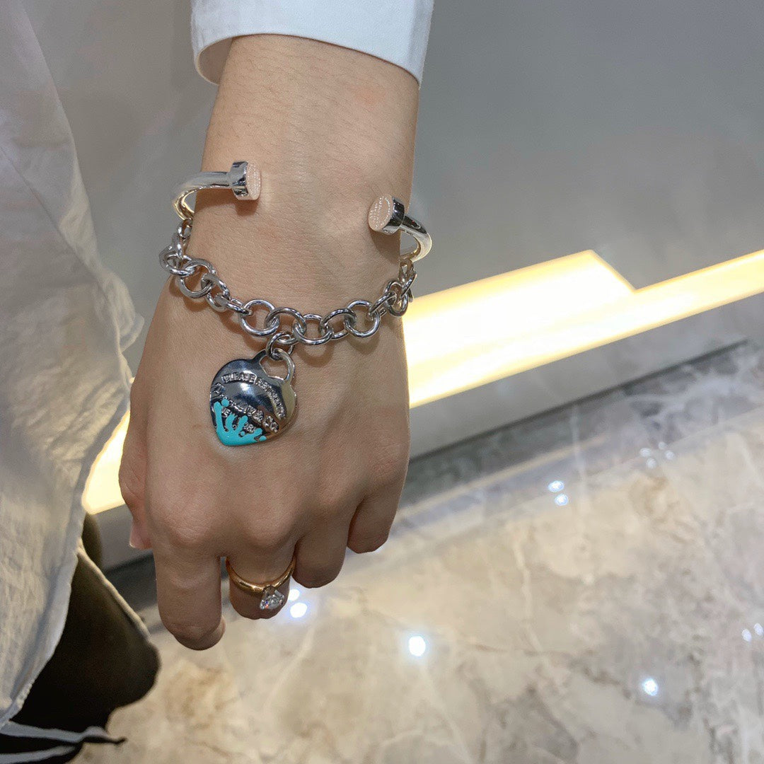 [Lioran]LOVE HEART RETURN TO TIF SILVER BRACELET