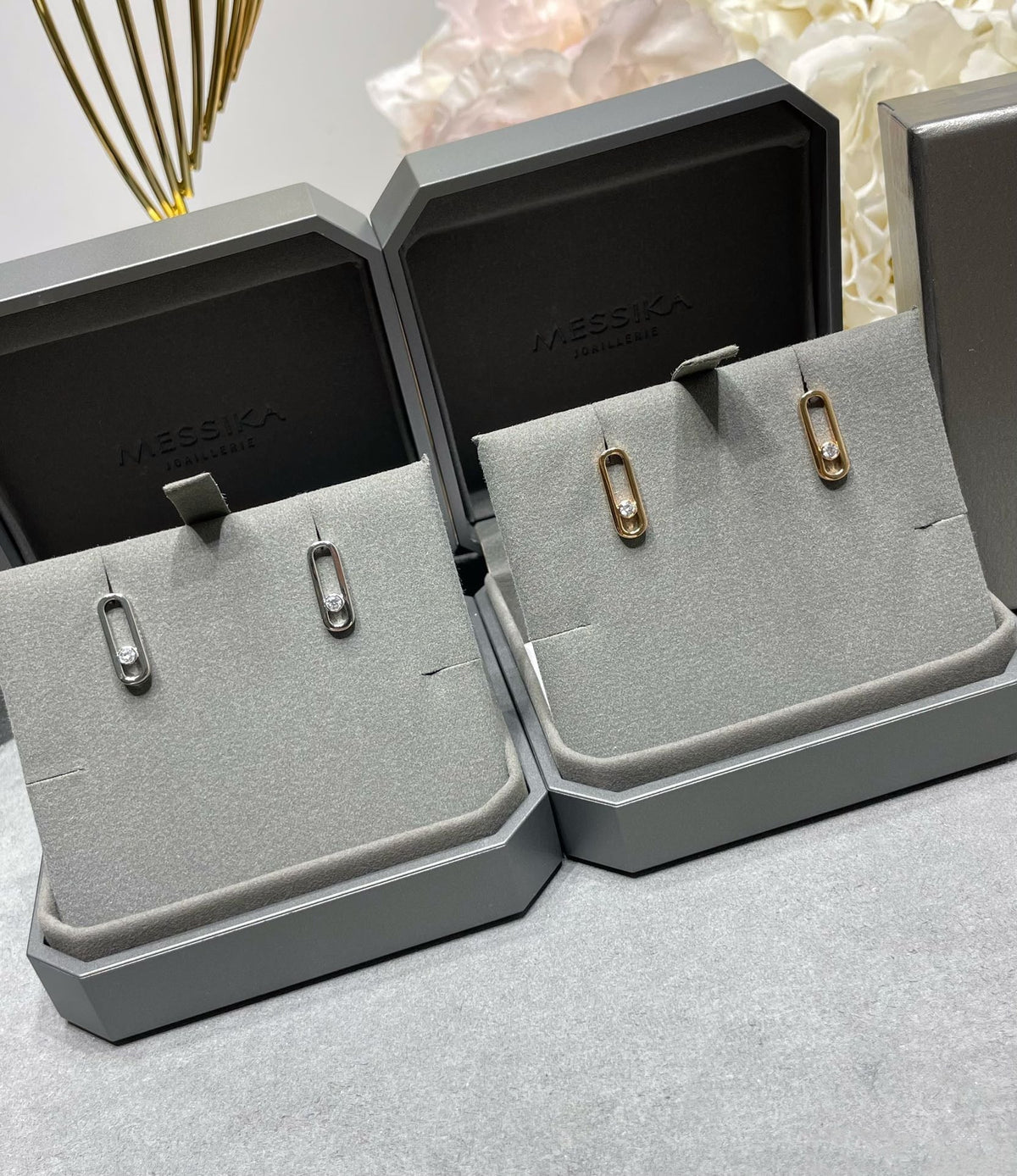 [⭐Lioran]MOVE UNO SMALL 1 DIAMOND EARRINGS