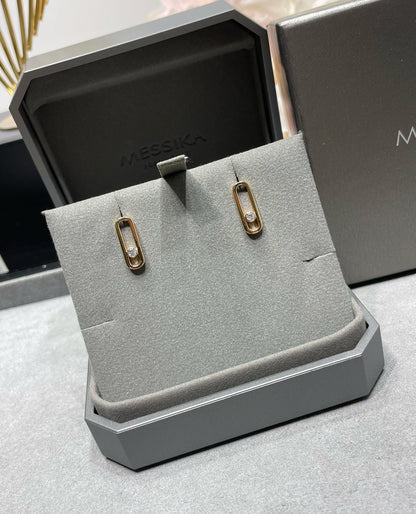 [⭐Lioran]MOVE UNO SMALL 1 DIAMOND EARRINGS
