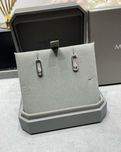 [⭐Lioran]MOVE UNO SMALL 1 DIAMOND EARRINGS