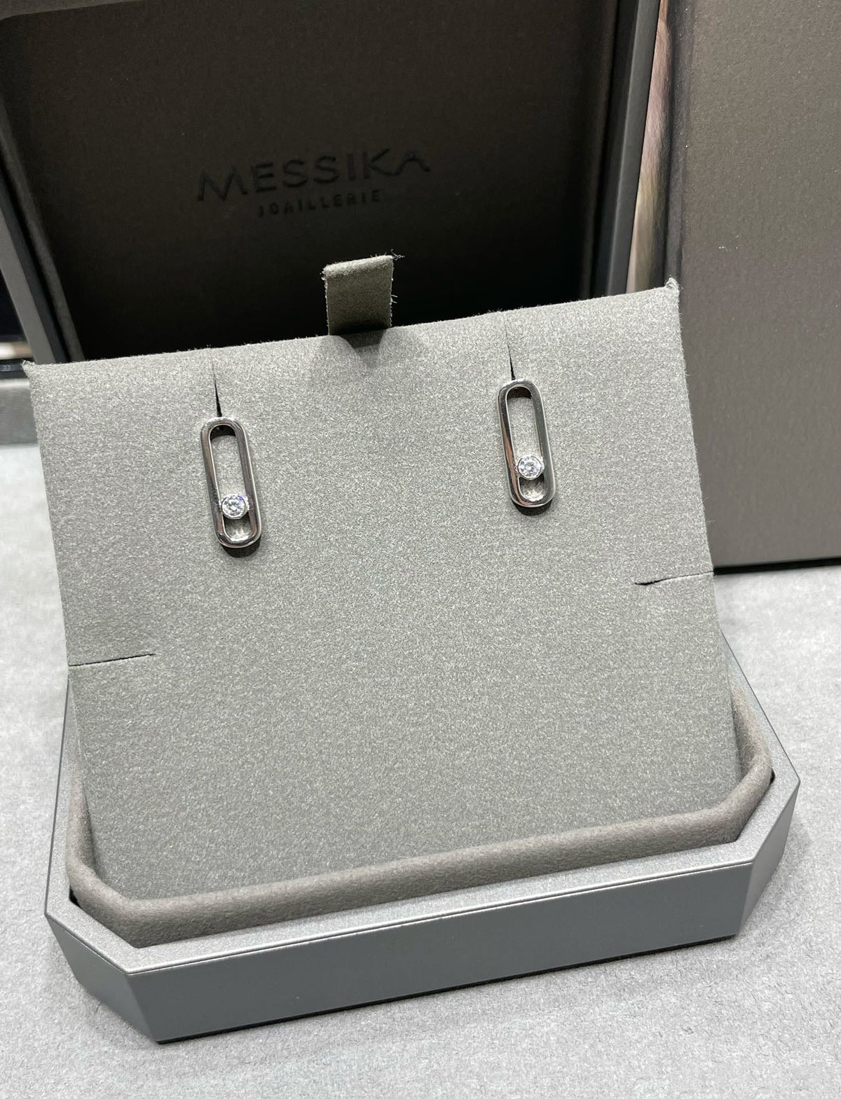 [⭐Lioran]MOVE UNO SMALL 1 DIAMOND EARRINGS