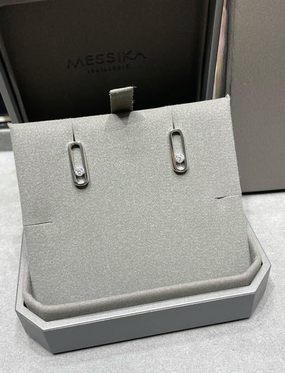 [⭐Lioran]MOVE UNO SMALL 1 DIAMOND EARRINGS